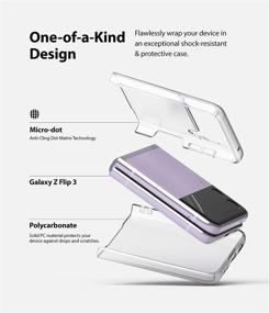 img 2 attached to Ringke Slim Case for Samsung Galaxy Z Flip 3 - Premium Thin Translucent Hard PC Phone Cover for Z Flip3 5G (2021) with Non-Slip Grip - Matte Clear