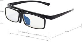 img 1 attached to 👓 Liansan Flip Up Lens Anti Glare Blue Light Reading Glasses: Ideal for Men and Women in Black and Tortoiseshell