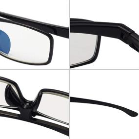 img 3 attached to 👓 Liansan Flip Up Lens Anti Glare Blue Light Reading Glasses: Ideal for Men and Women in Black and Tortoiseshell