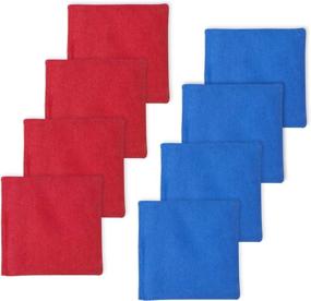img 4 attached to EXERCISE N PLAY Cornhole Bags Set: Premium All Weather Resistant Duckcloth - Set of 8 Regulation Size & Weight Bags for Cornhole Bean Bag Toss Games - Includes Tote Bags