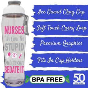 img 3 attached to 🩺 50 Strong Nurse Water Bottle with Time Marker - BPA Free w/Carry Loop & Chug Cap - Ideal Gift for Nurses, RN, CNA, MA – Nursing Graduation, Birthday, Thank You, Christmas