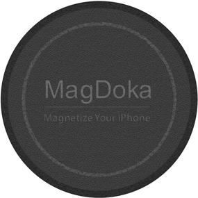 img 3 attached to 📱 MagEasy магнитная пластина для крепления - MagDoka кожаный магнитный наклейка для телефона для автомобильного держателя и подставки для телефона - Черный, поддерживает беспроводную зарядку MagSafe, совместим с iPhone 6/6s/7/8/X/XR/XS/11/12/SE