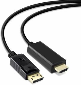 img 3 attached to 🔌 2 Pack of 6ft Avedio Links DP to HDMI Adapter Cable - Male to Male DisplayPort HDMI Cable Converter Cord, Supporting 1080P