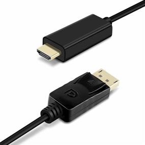 img 2 attached to 🔌 2 Pack of 6ft Avedio Links DP to HDMI Adapter Cable - Male to Male DisplayPort HDMI Cable Converter Cord, Supporting 1080P