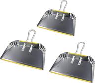 🧹 set of 3 phyex 17-inch extra durable aluminum dust pans – wide household dustpans, convenient assembly process logo