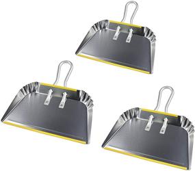 img 4 attached to 🧹 Set of 3 PHYEX 17-inch Extra Durable Aluminum Dust Pans – Wide Household Dustpans, Convenient Assembly Process