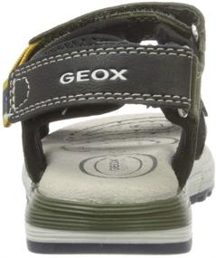 img 2 attached to 👟 Geox Рыбак Однотонные босоножки для мальчика: Стильная и комфортная летняя обувь