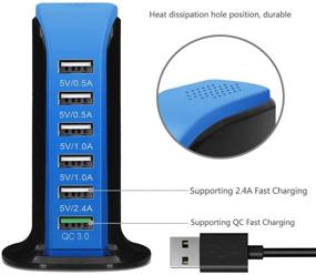 img 1 attached to Charger Desktop Charging Compatible Smartphones Portable Audio & Video