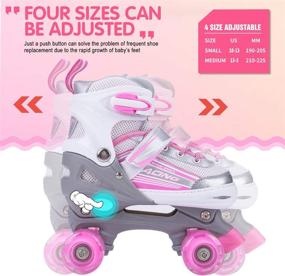img 3 attached to 🛼 Kuxuan Skates Saya Roller Skates: Adjustable, Light-Up Wheels for Kids - Fun Illuminating Skates for Girls and Ladies