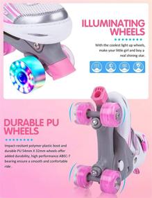 img 1 attached to 🛼 Kuxuan Skates Saya Roller Skates: Adjustable, Light-Up Wheels for Kids - Fun Illuminating Skates for Girls and Ladies