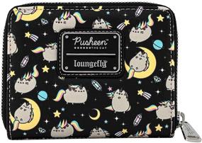 img 1 attached to 🦄 Loungefly Pusheen Rainbow Unicorn Zip Around Wallet: A Whimsical and Stylish Accessory
