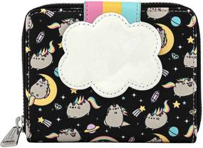 img 4 attached to 🦄 Loungefly Pusheen Rainbow Unicorn Zip Around Wallet: A Whimsical and Stylish Accessory