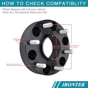 img 3 attached to 🔧 Проставка IRONTEK 1,5 дюйма с центрирующими отверстиями: идеальное соответствие для колёс Chevy, GMC и Cadillac диаметром 6x139,7 мм (с отверстием 78,1 мм и болтами 14x1,5) – идеально подходит для Chevy Silverado 1500/C2500/Tahoe/Suburban, GMC Yukon/Sierra 1500 и Cadillac Escalade 99-19".