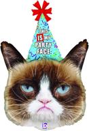 xl 36-inch grumpy cat mylar foil balloon – perfect party decoration логотип