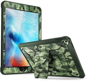 img 4 attached to 🦄 SUPCASE Unicorn Beetle Pro Series Camo Case for iPad 9.7 2018/2017 - Rugged Full Body Protection, Built-in Screen Protector, iPad 9.7 5th/6th Gen Compatible