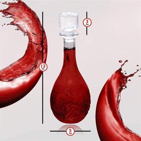 img 1 attached to Bezrat Wine Decanter - Premium Hand Blown Lead-free 🍷 Crystal Glass, Red Wine Carafe - Ideal Wine Gift and Accessories