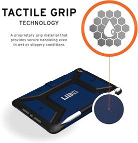 img 1 attached to 📱 UAG Folio iPad Mini (5th Gen, 2019) Case Metropolis Rugged Cobalt - Military-Grade Drop Tested Cover with Apple Pencil Holder