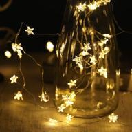 🌟 6m 40-light star fairy lights: perfect decoration for christmas, halloween, valentines party, home & bedroom логотип