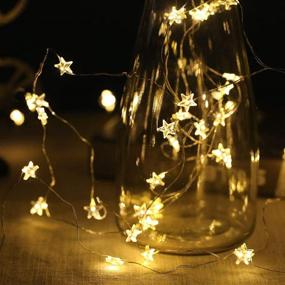 img 4 attached to 🌟 6M 40-Light Star Fairy Lights: Perfect Decoration for Christmas, Halloween, Valentines Party, Home & Bedroom