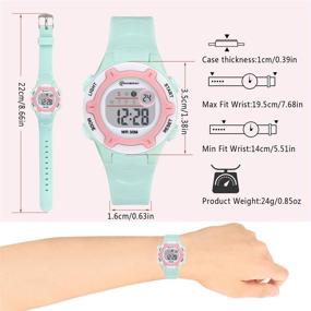 img 2 attached to 🌟 Ultimate Kids Digital Watch: Waterproof, Functional, and Feature-Packed Watch with Time, Date, Week, Backlight, Warning, Stopwatch - Ideal for Boys and Girls