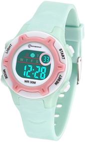 img 4 attached to 🌟 Ultimate Kids Digital Watch: Waterproof, Functional, and Feature-Packed Watch with Time, Date, Week, Backlight, Warning, Stopwatch - Ideal for Boys and Girls