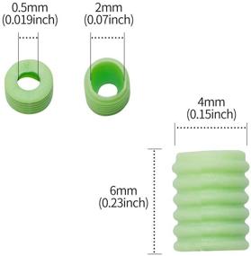 img 2 attached to 🔒 DYZD Multi-Purpose Non-Slip Silicone Sleeve Wire Lock for Mask Elastic Wire Adjuster - Green (100PCS)