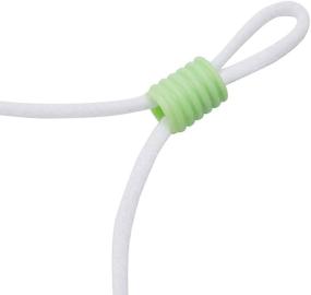 img 3 attached to 🔒 DYZD Multi-Purpose Non-Slip Silicone Sleeve Wire Lock for Mask Elastic Wire Adjuster - Green (100PCS)