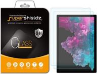 📱 (2-упаковка) закаленное стекло supershieldz защитное стекло для microsoft surface pro 7 plus, surface pro 7, surface pro 6, surface pro 5 и surface pro 4 – антицарапающее, без пузырей. логотип