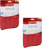 🧹 rubbermaid reveal mop microfiber cleaning pad, red, 15" wide (2-pack) - superior cleaning performance for your home logo