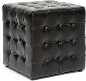 img 1 attached to ✨ Stylish and Versatile: Siskal Dark Brown Modern Cube Ottoman for Your Home