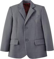 👔 fersumm boys' formal blazer jacket: classic solid color coat for school uniform logo