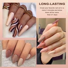 img 2 attached to 💅 HTPARY Gel Nail Polish Set: 8PCS Winter Nude Colors - Soak Off LED UV Gel Polish for a Stunning Manicure - Gift Box Set Included!