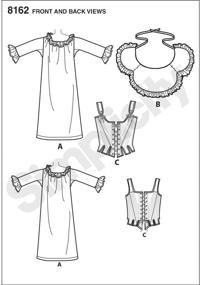 img 1 attached to 👗 18th Century Women's Undergarments Sewing Pattern by Simplicity 8162 - Sizes 14-22, Historical Costume