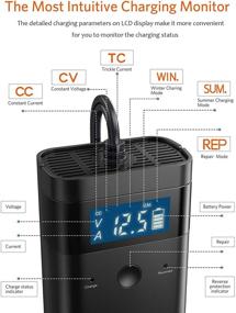 img 3 attached to 🔋 Efficient BESTEK 12V/1.5A Car Battery Charger with LCD Display and Pulse Repair - Automotive Trickle Charger for Car, Motorcycle, Lead Acid Battery