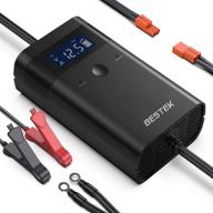 🔋 efficient bestek 12v/1.5a car battery charger with lcd display and pulse repair - automotive trickle charger for car, motorcycle, lead acid battery logo