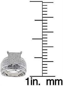 img 2 attached to 💍 0.33 Ct Round Cut Diamond Wedding Ring, Multi Band White Diamond Sterling Silver Ring, Brilliant Diamond Ring Gift for Women