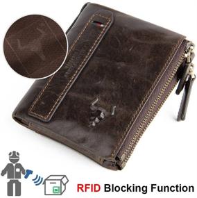 img 1 attached to Wallet Genuine Leather Blocking Wallets Men's Accessories