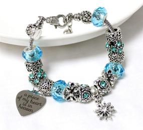 img 1 attached to Vintage Silver Tone Snake Chain Love Charm Bracelet with Uloveido Crystal Beads for Women