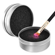 🧼 quick wash makeup brush cleaner sponge - remove color residue effortlessly, switch eye shadow shades, & keep brushes clean with dry cleaning box logo