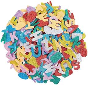 img 3 attached to 🔠 Glitter Alphabet Foam Letters, 16 Sets A-Z for Crafts & Learning (1.5 in, 416 Pieces)