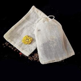 img 1 attached to 🍵 TamBee 3x4 Inch Mesh Tea Bags - Reusable Drawstring Tea Infusers for Loose Leaf, Herbs, Spices, Seasonings - Perfect for Party and Kitchen Storage - Includes 25 Pcs