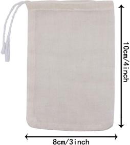 img 3 attached to 🍵 TamBee 3x4 Inch Mesh Tea Bags - Reusable Drawstring Tea Infusers for Loose Leaf, Herbs, Spices, Seasonings - Perfect for Party and Kitchen Storage - Includes 25 Pcs