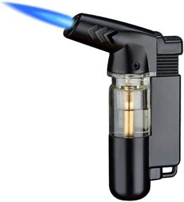 img 4 attached to 🔥 Yeuligo Torch Lighters: Butane Lighter with Visible Window, Key Ring, Adjustable Flame, and Windproof Design - Ideal for Kitchen, Fireplace, Candle, Grill, Camping, Fireworks. Gas Not Included - Black
