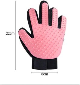 img 1 attached to [NEW UPGRADE] Pet Gloves - Gentle Hair Removal Brush with Enhanced Five-Finger Design - Double-sided for Both Hands - Ideal for Long and Short Hair Cats and Dogs (1 Pack)