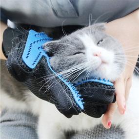 img 3 attached to [NEW UPGRADE] Pet Gloves - Gentle Hair Removal Brush with Enhanced Five-Finger Design - Double-sided for Both Hands - Ideal for Long and Short Hair Cats and Dogs (1 Pack)