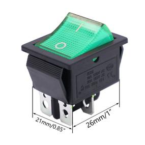 img 1 attached to 🔋 Twidec/2Pcs 4 Pins 2 Position AC Rocker Switch with Green LED Light - Reliable Quality Assurance for 1 Year