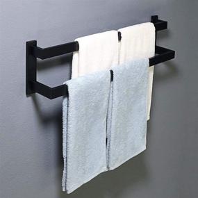 img 1 attached to 🚿 Premium Quality Alise GOY002-B Bathroom Double Towel Bar Wall Mount 24-Inch, SUS304 Stainless Steel – Sleek Matte Black Finish