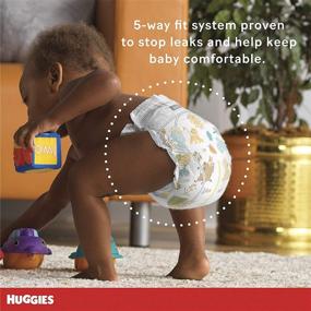 img 2 attached to 👶 Huggies Little Movers Baby Diapers Size 7, 68 Ct: Superior Comfort and Protection for Active Infants