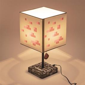 img 1 attached to 💡 Minecraft Table Lamp: Metal Base & Fabric Shade with Redstone Chain Pull - Illuminate Your Space with Pixelated Style!