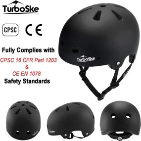 img 3 attached to 🛴 TurboSke Skateboard BMX Multi-Sport Bike Helmet for Kids, Youth, Men, Women